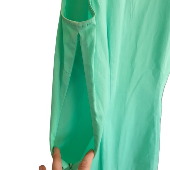 Sail To Sable Colorblock Sleeveless V Neck Shift Dress Navy Blue Seafoam Women M - Picture 4 of 6